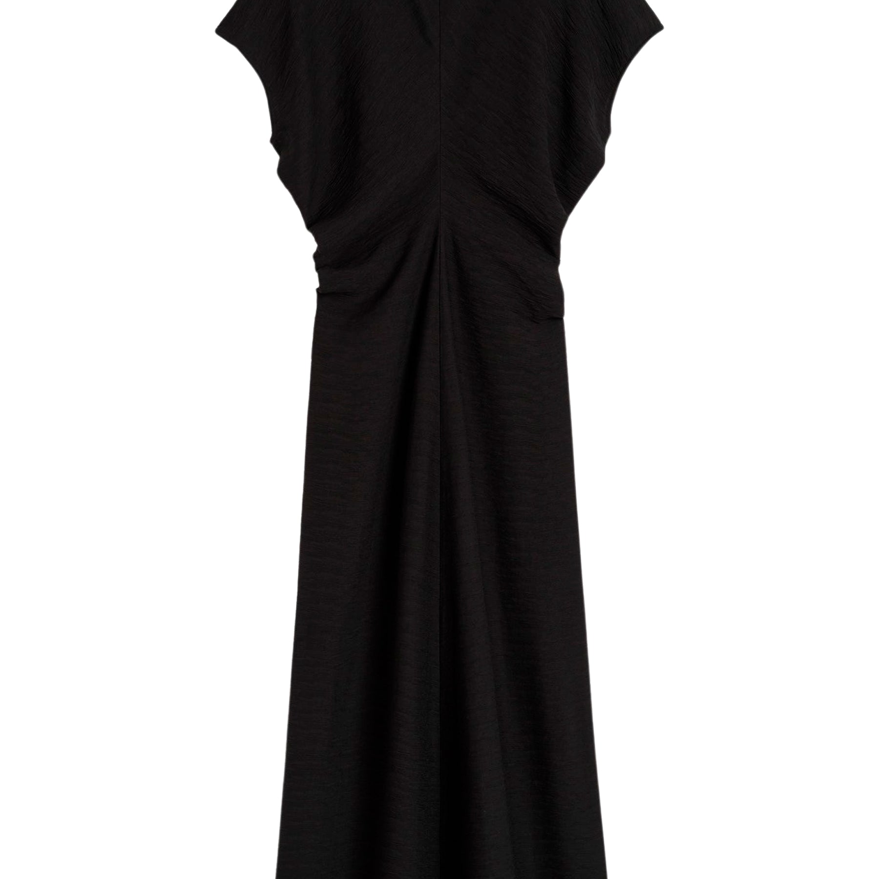 TOTEME | Slouch Waist Crinkled Dress in Black | The UNDONE