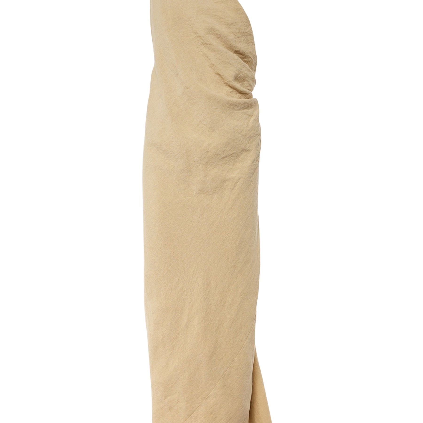 TOVE | Riya Draped Linen Maxi Dress in Beige | The UNDONE