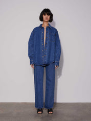 Wynn Hamlyn | Denim Shirt in Indigo | The UNDONE