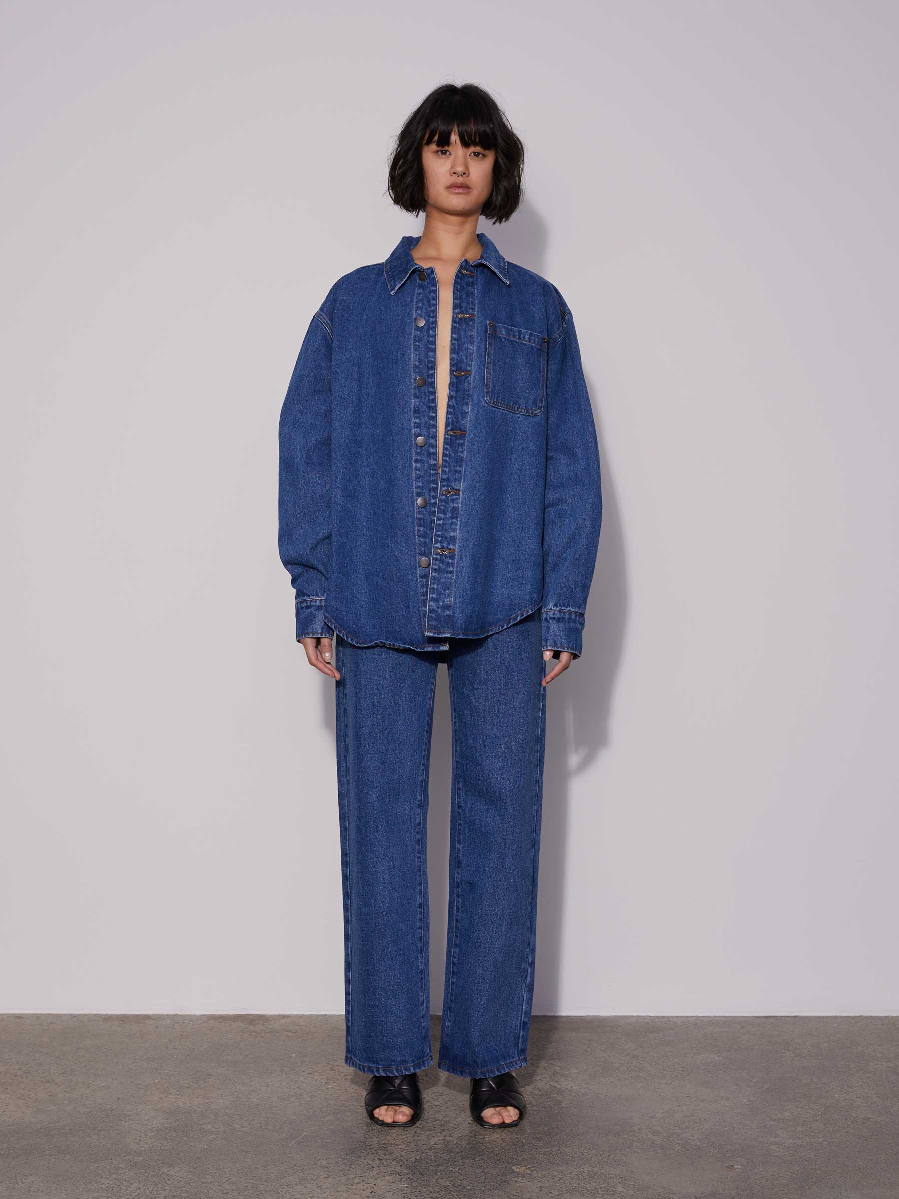 Wynn Hamlyn | Denim Shirt in Indigo | The UNDONE