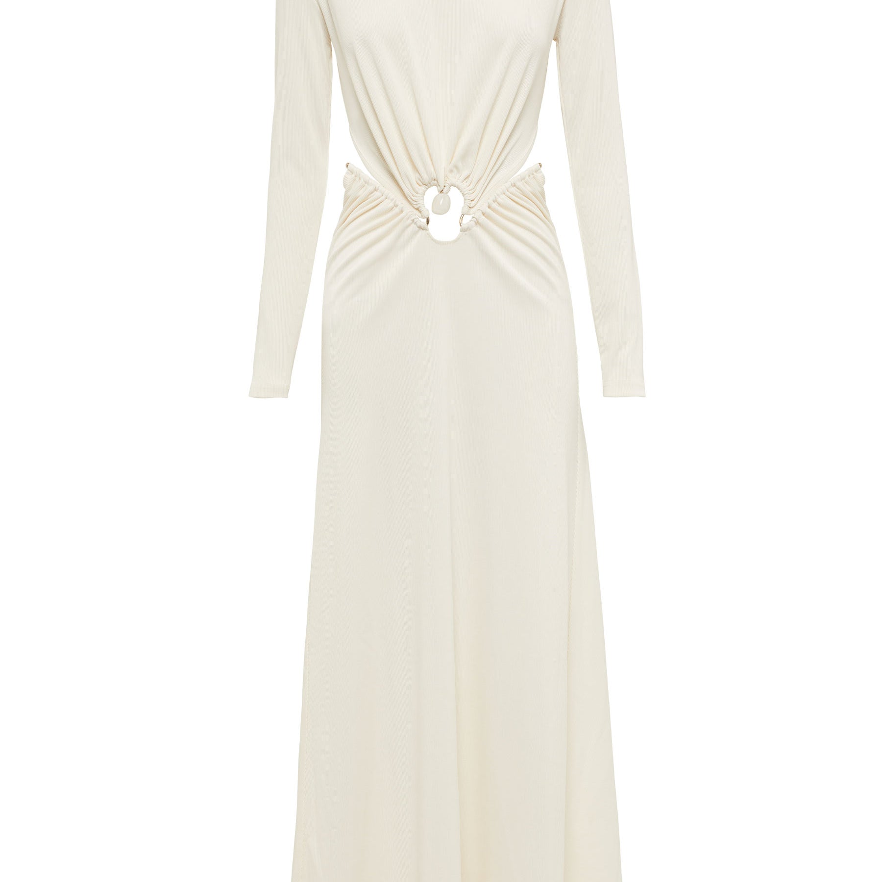 Christopher Esber | Quartz Ruched Dowsing Dress in Snow White | The UNDONE