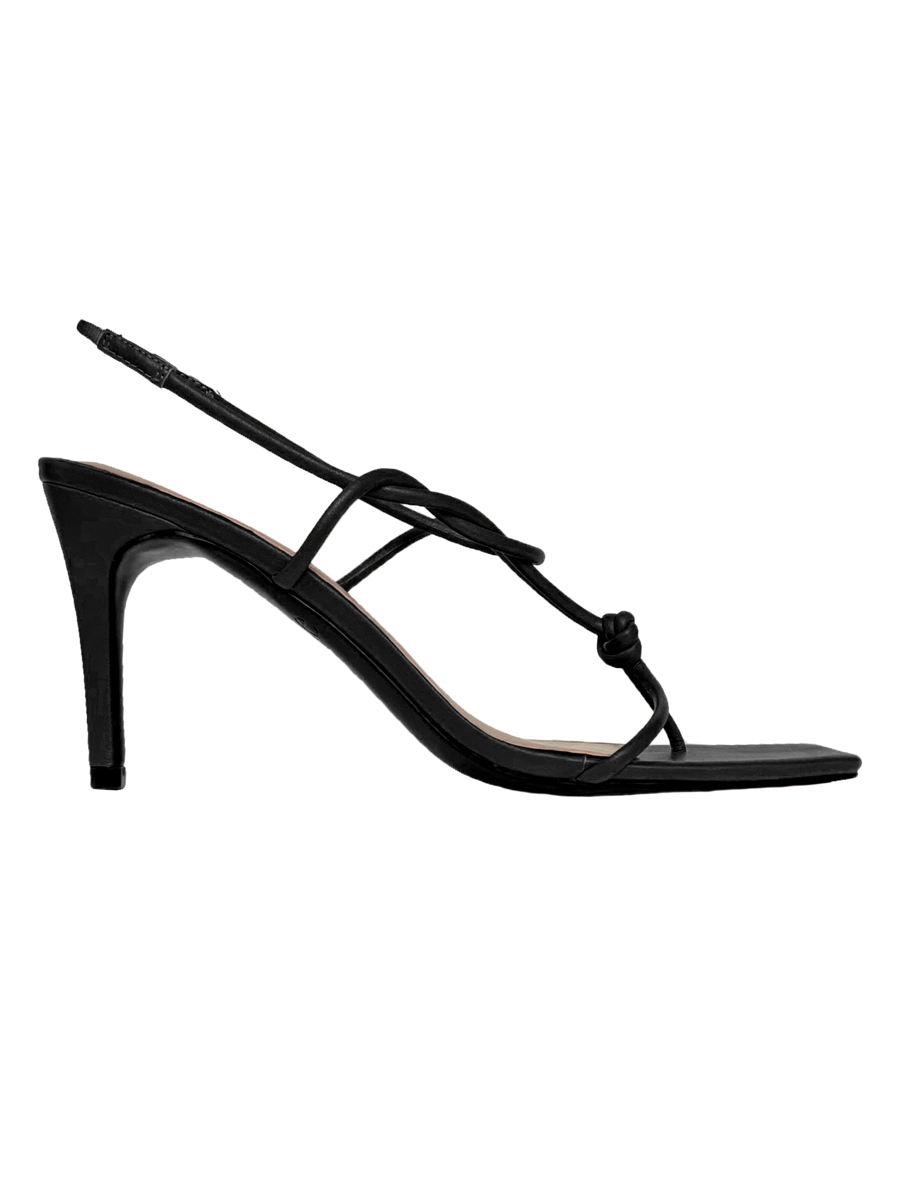 Edie Collective | The Betty Knot Heel in Black | The UNDONE