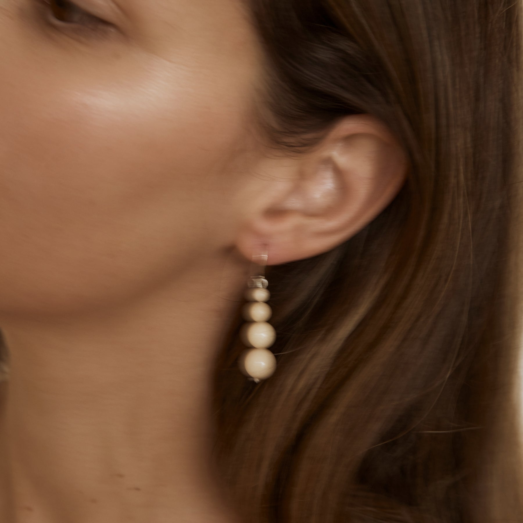 Remi Petite Beaded Earrings - White River Jasper | The UNDONE