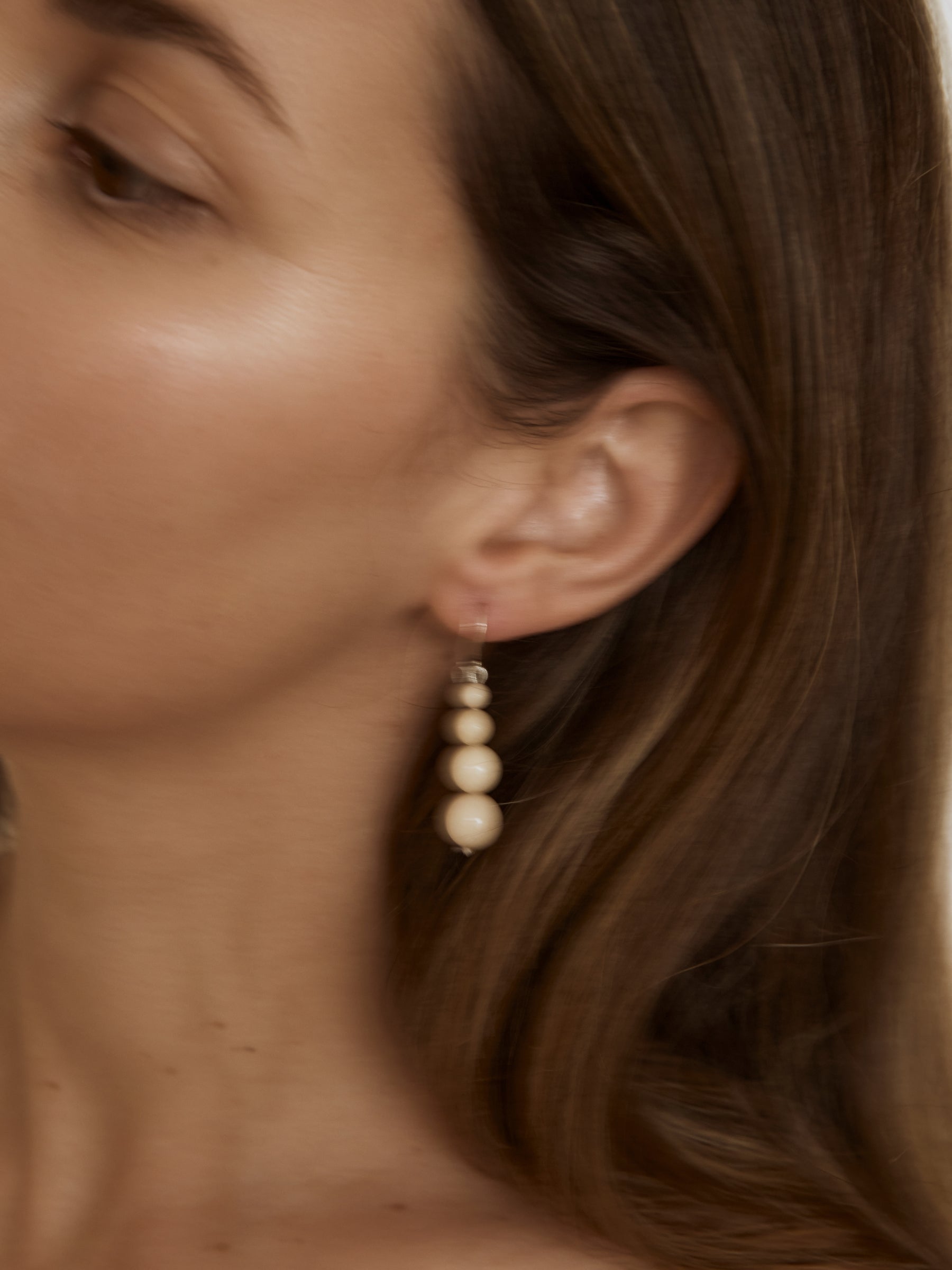 Remi Petite Beaded Earrings - White River Jasper | The UNDONE