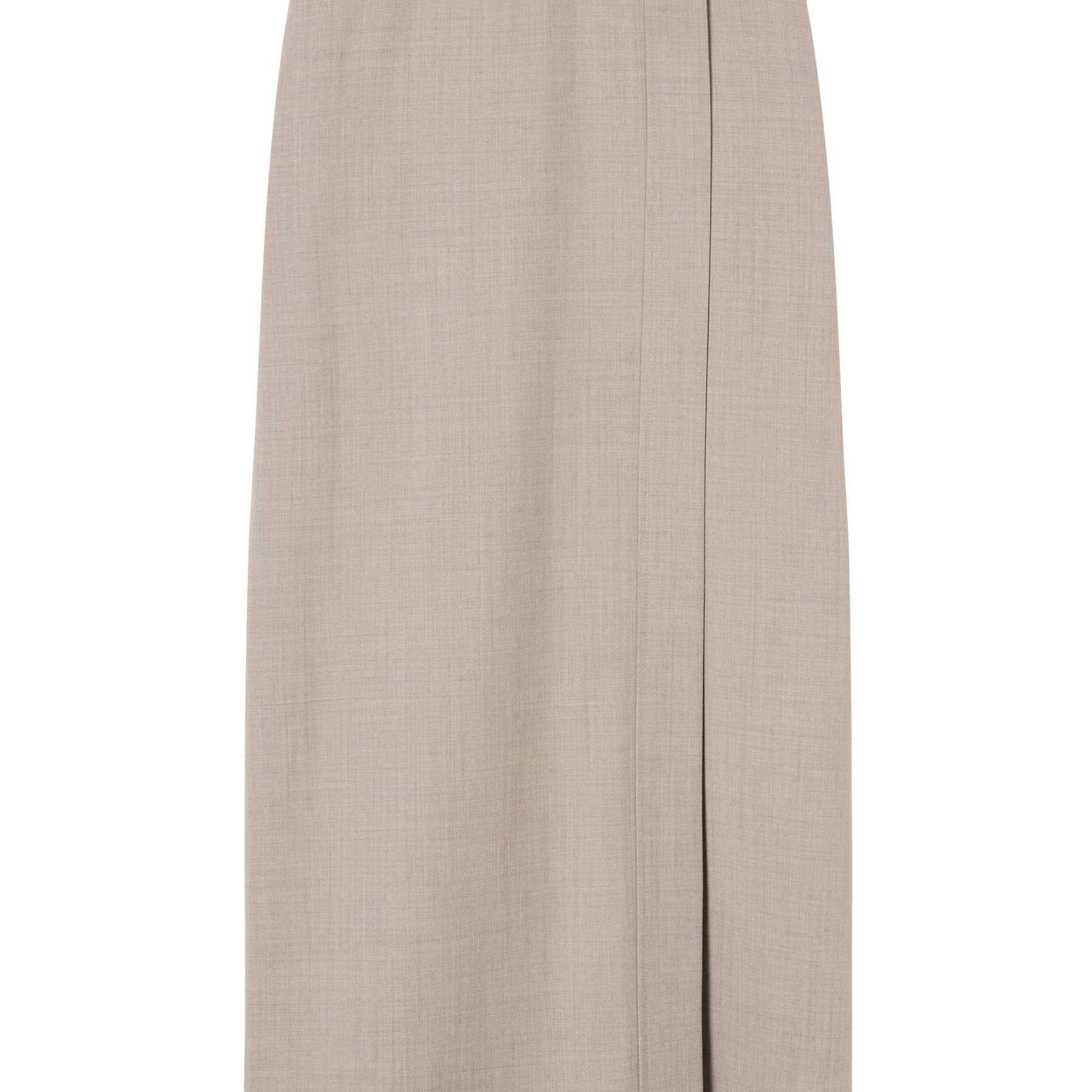 A.Emery | Joan Wrap Skirt in Beige Almond | The UNDONE