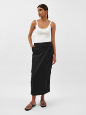 A.Emery | Joan Wrap Skirt in Black | The UNDONE