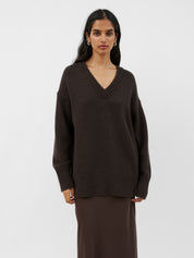 A.Emery | Lewis Knit in Chocolate Melange | The UNDONE