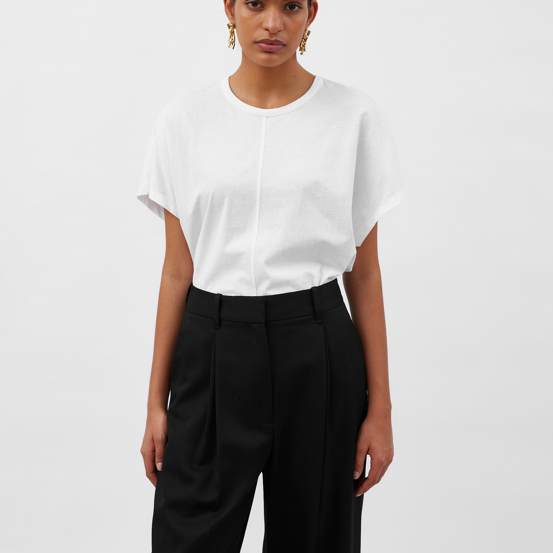 A.Emery | Mae Batwing Shirt in White Parchment | The UNDONE