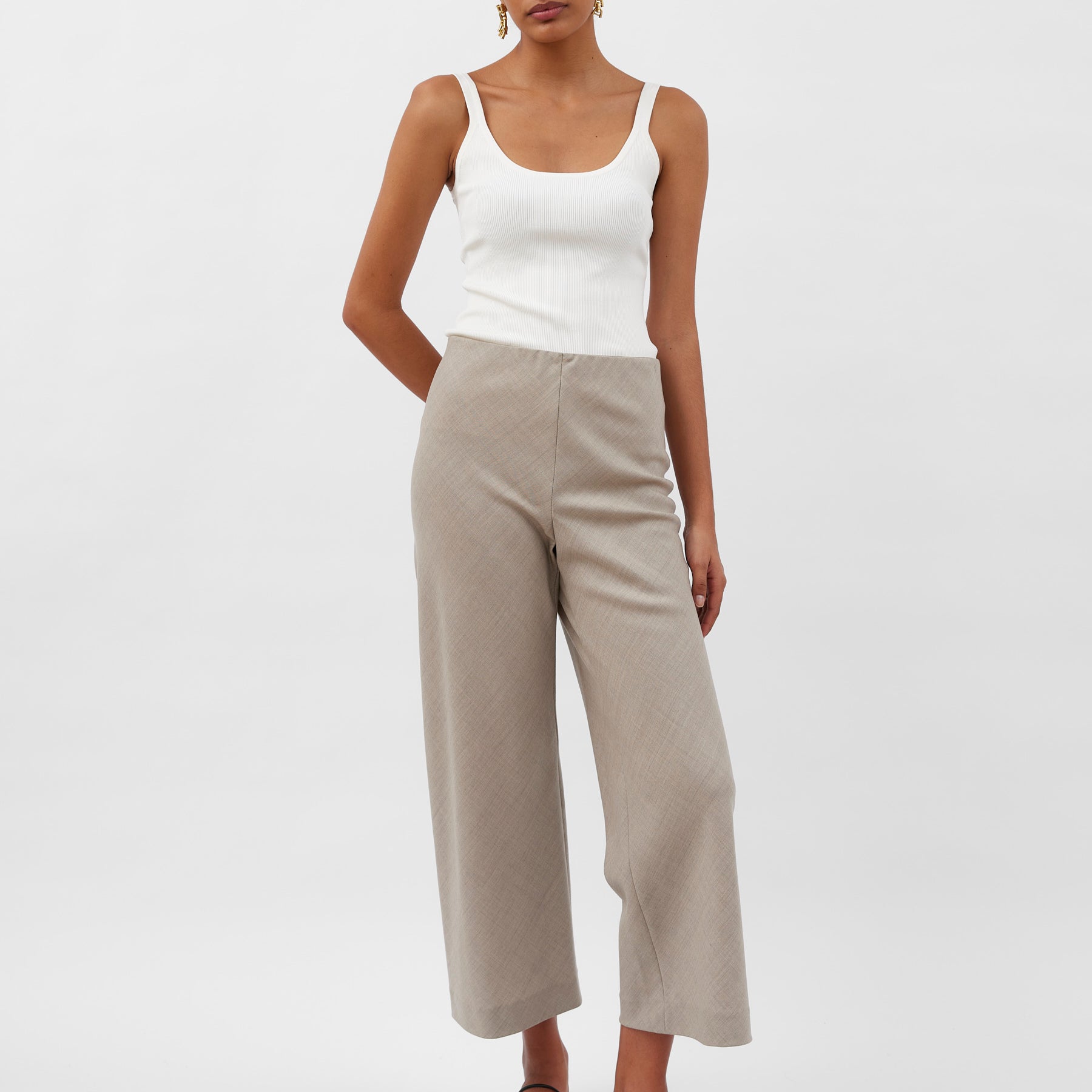 A.Emery | Myrna Crop Pant in Beige Almond | The UNDONE