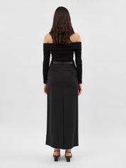 Matteau | Relaxed Tailored Skirt in Black | The UNDONE