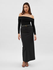 Matteau | Relaxed Tailored Skirt in Black | The UNDONE