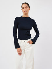Arnsdorf | Chloe Top in French Navy | The UNDONE