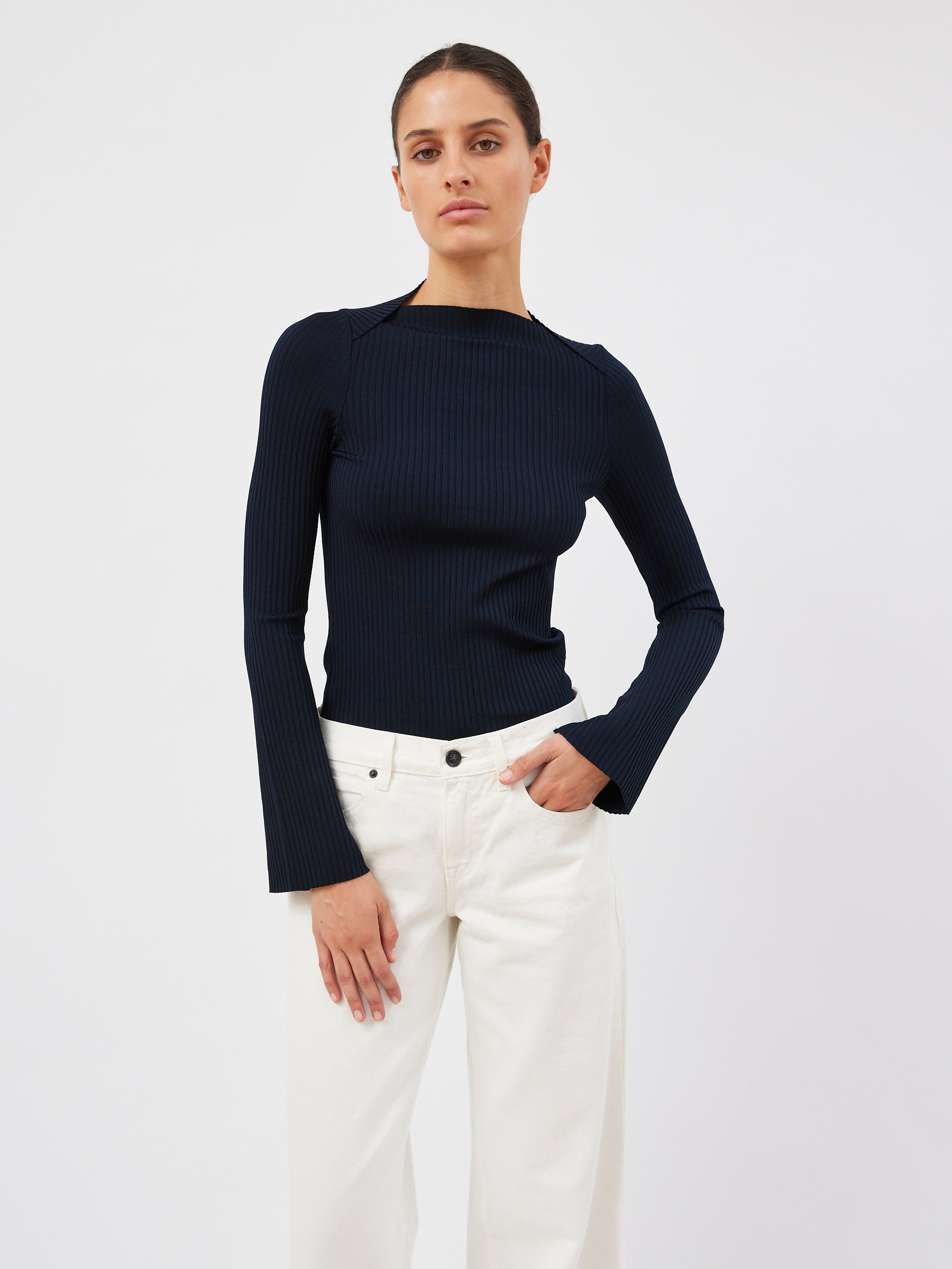 Arnsdorf | Chloe Top in French Navy | The UNDONE