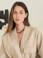 Balade | Negra Bead Necklace in Grenade and 925 Sterling Silver | The UNDONE