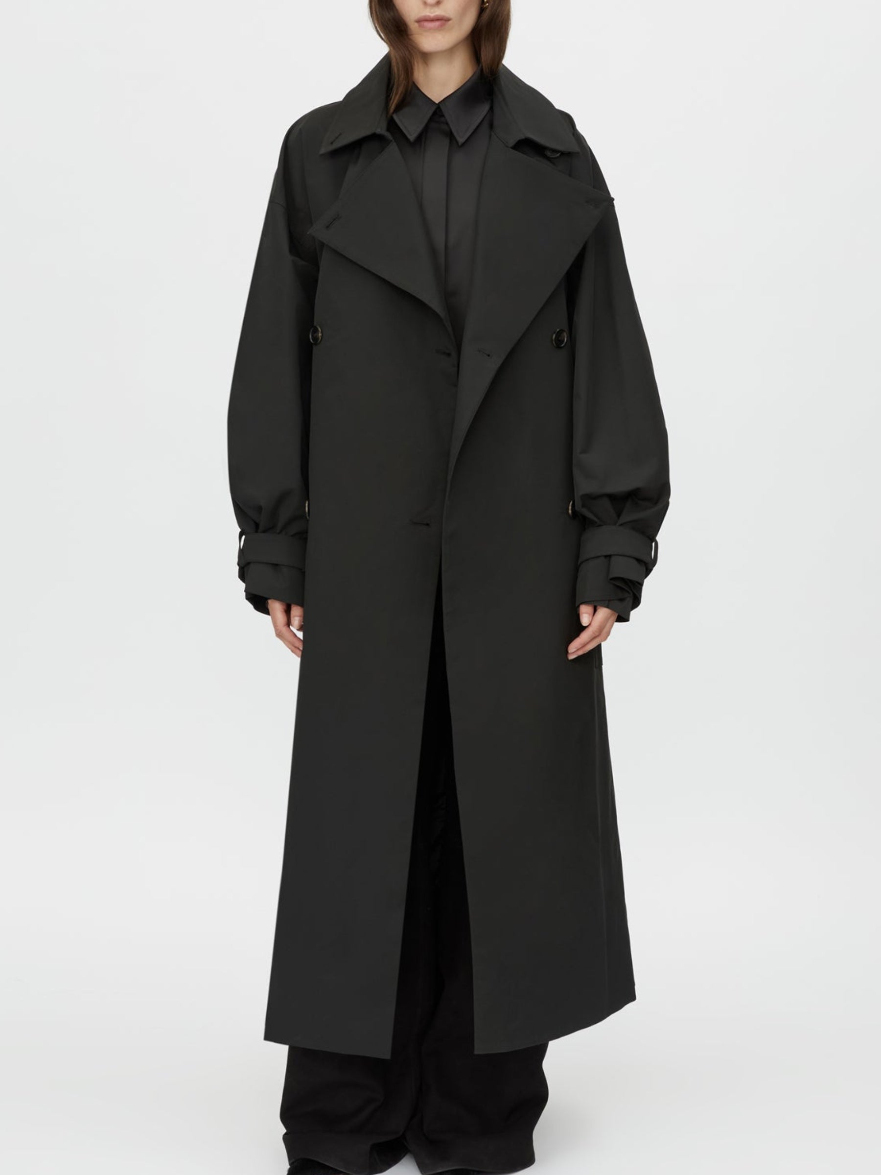 Camilla and Marc Nemesia Trench in Black | TheUNDONE