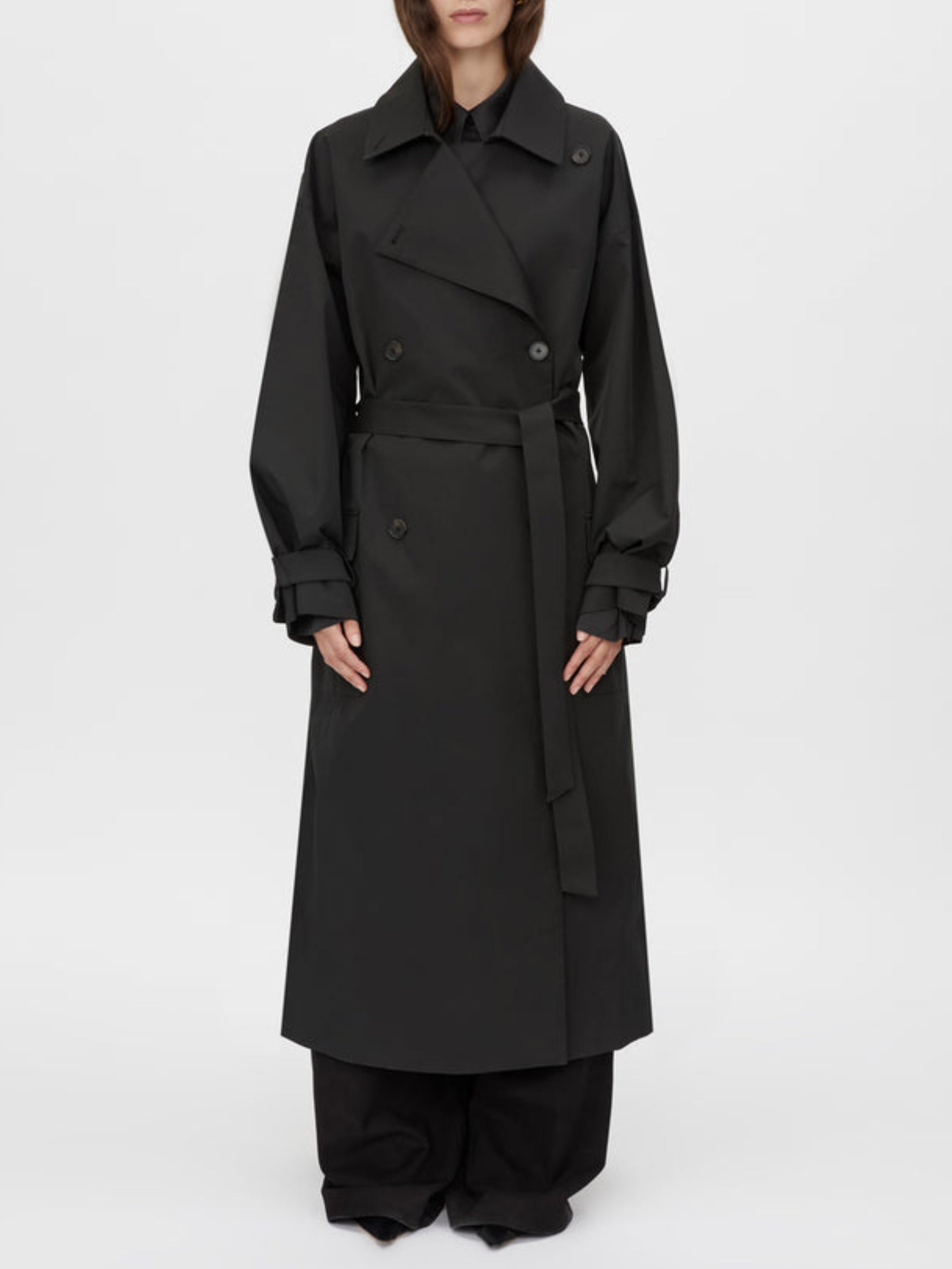 Camilla and Marc Nemesia Trench in Black | TheUNDONE