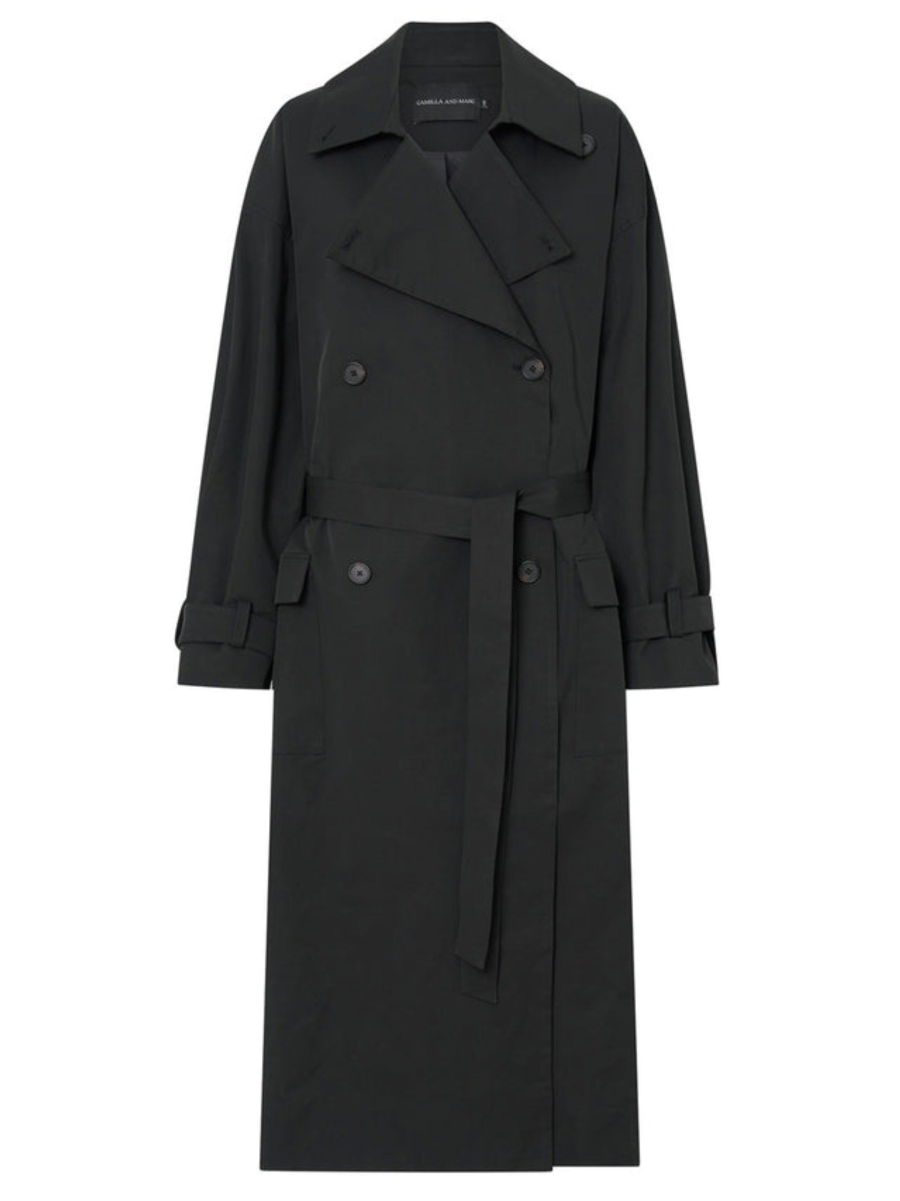 Camilla and Marc Nemesia Trench in Black | TheUNDONE