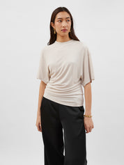 Christopher Esber | Side Cowl Waist Tee in Putty | The UNDONE