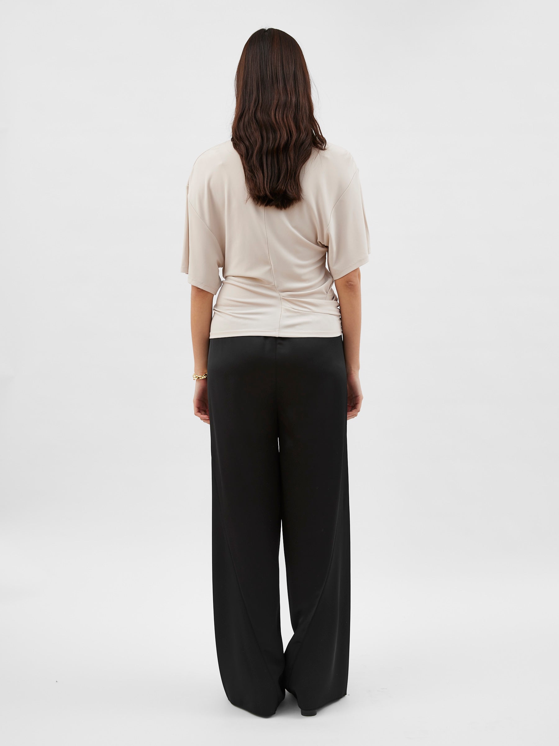Christopher Esber | Side Cowl Waist Tee in Putty | The UNDONE