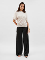 Christopher Esber | Side Cowl Waist Tee in Putty | The UNDONE