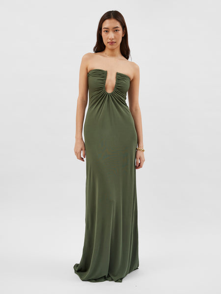 Christopher Esber | Arced Palm Strapless Dress | The UNDONE by ...