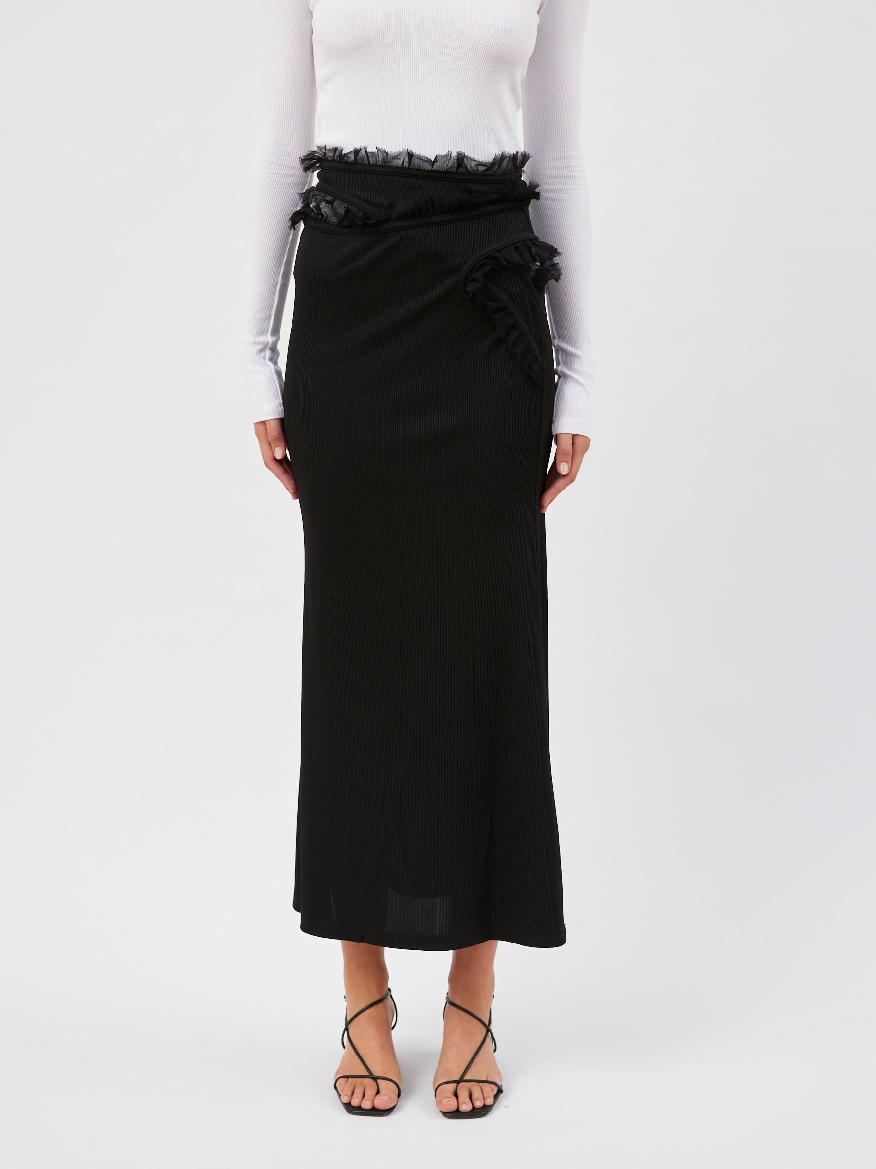 Christopher Esber | Carina Interlinked Skirt in Black | The UNDONE