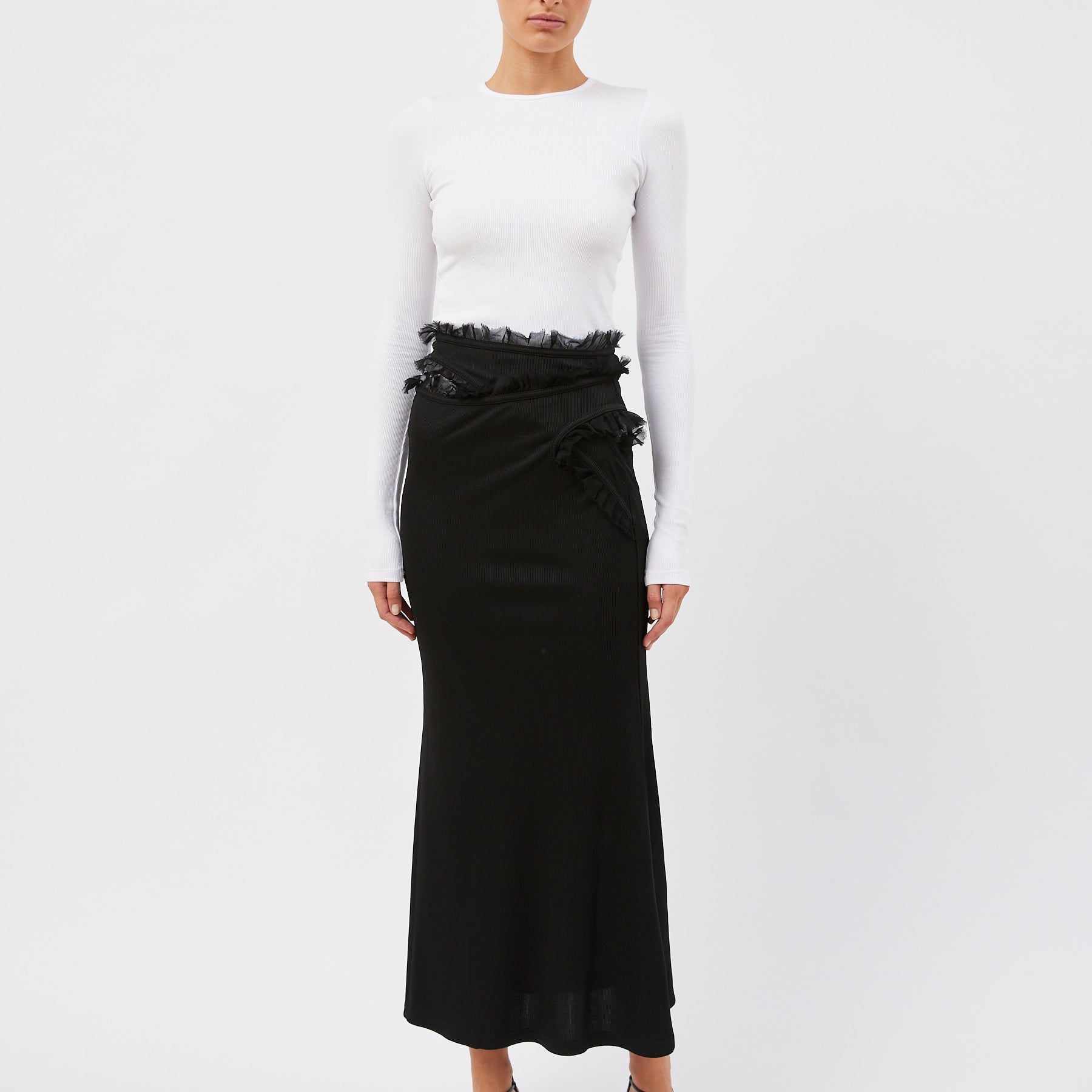 Christopher Esber | Carina Interlinked Skirt in Black | The UNDONE