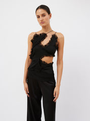 Christopher Esber | Carina Interlinked Top in Black | The UNDONE