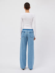 Christopher Esber | Deconstruct Denim Jean in Indigo | The UNDONE