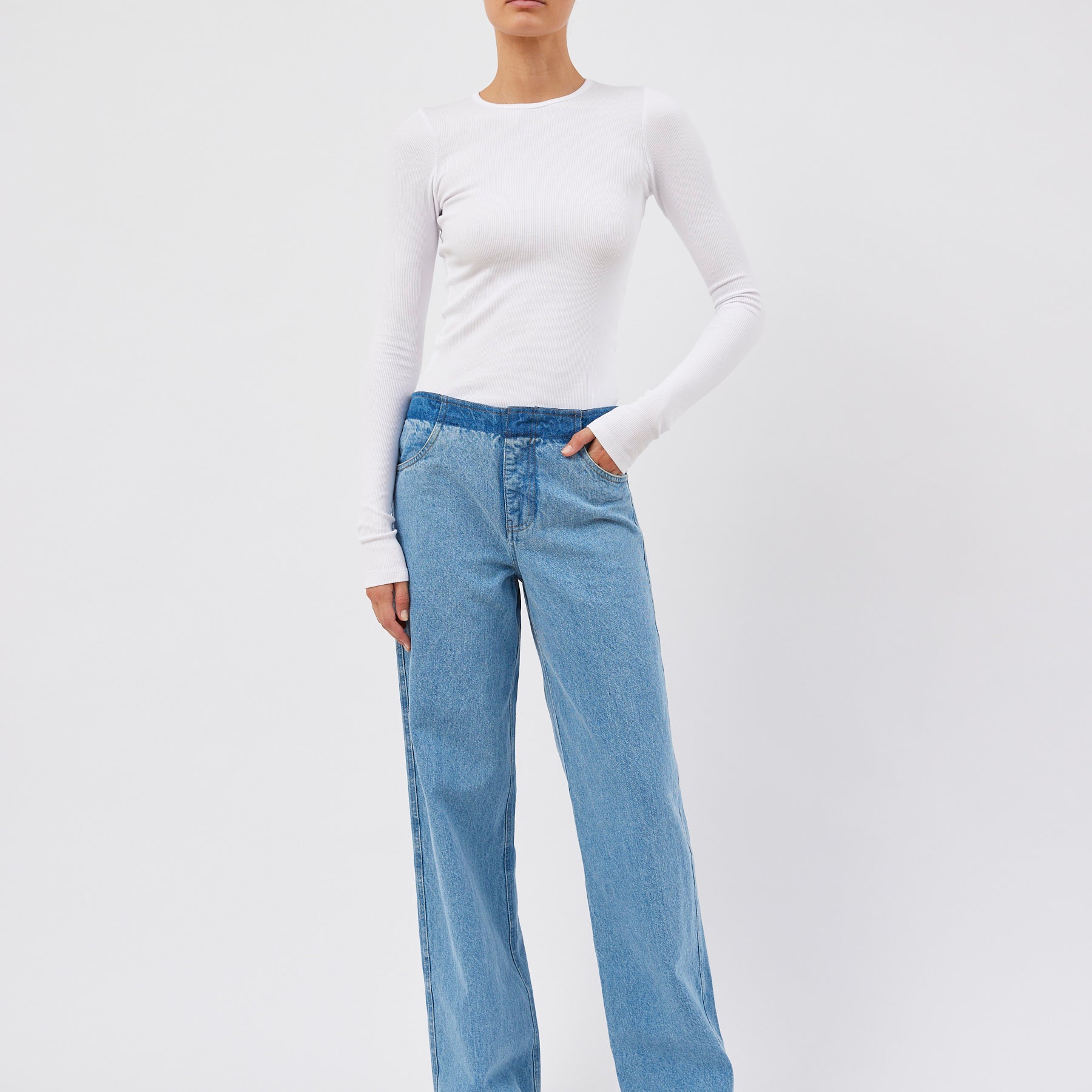Christopher Esber | Deconstruct Denim Jean in Indigo | The UNDONE