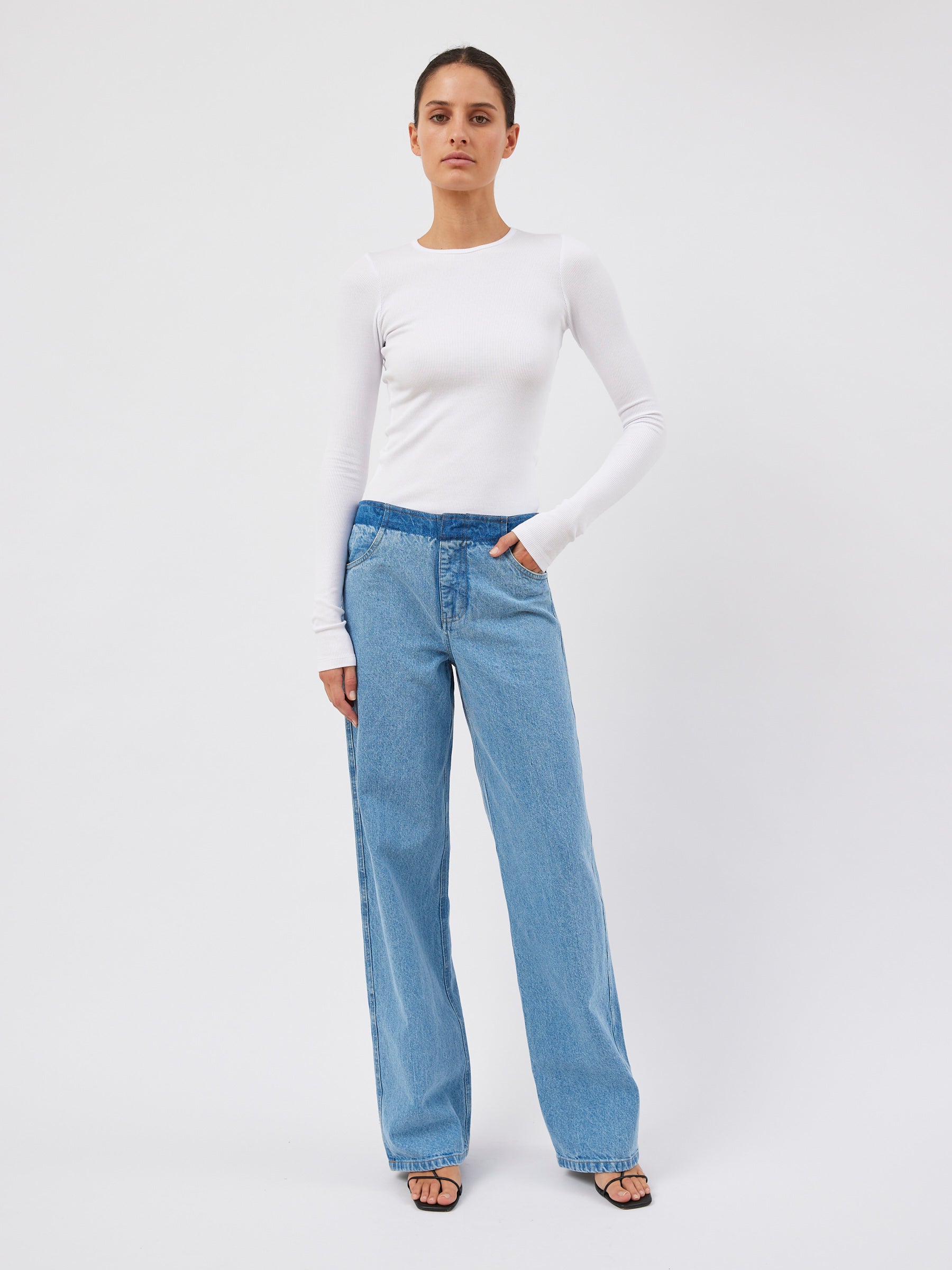 Christopher Esber | Deconstruct Denim Jean in Indigo | The UNDONE
