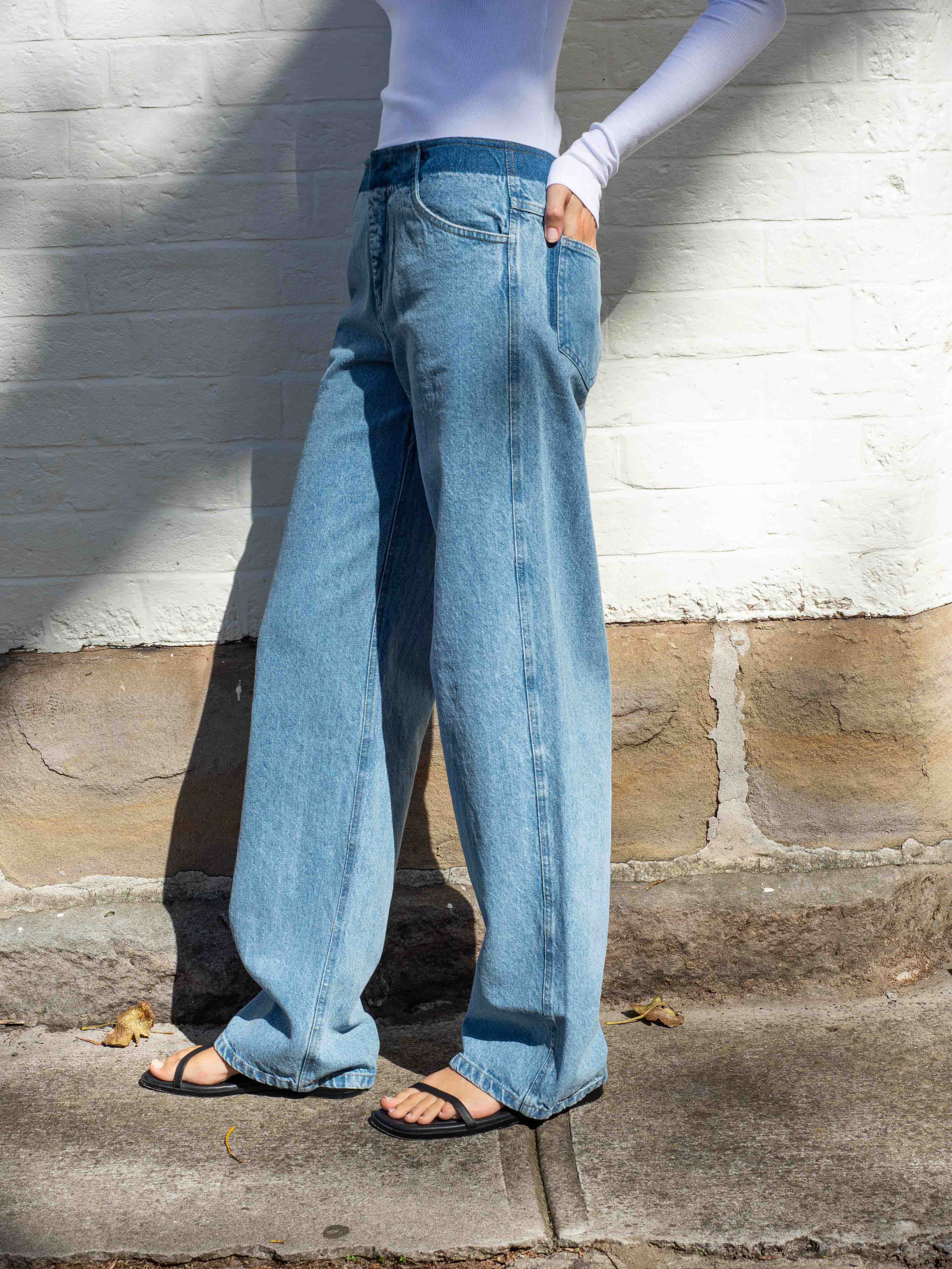 Christopher Esber | Deconstruct Denim Jean in Indigo | The UNDONE