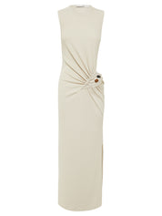 Christopher Esber | Folia Float Buckle Tank Dress in Cream | The UNDONE