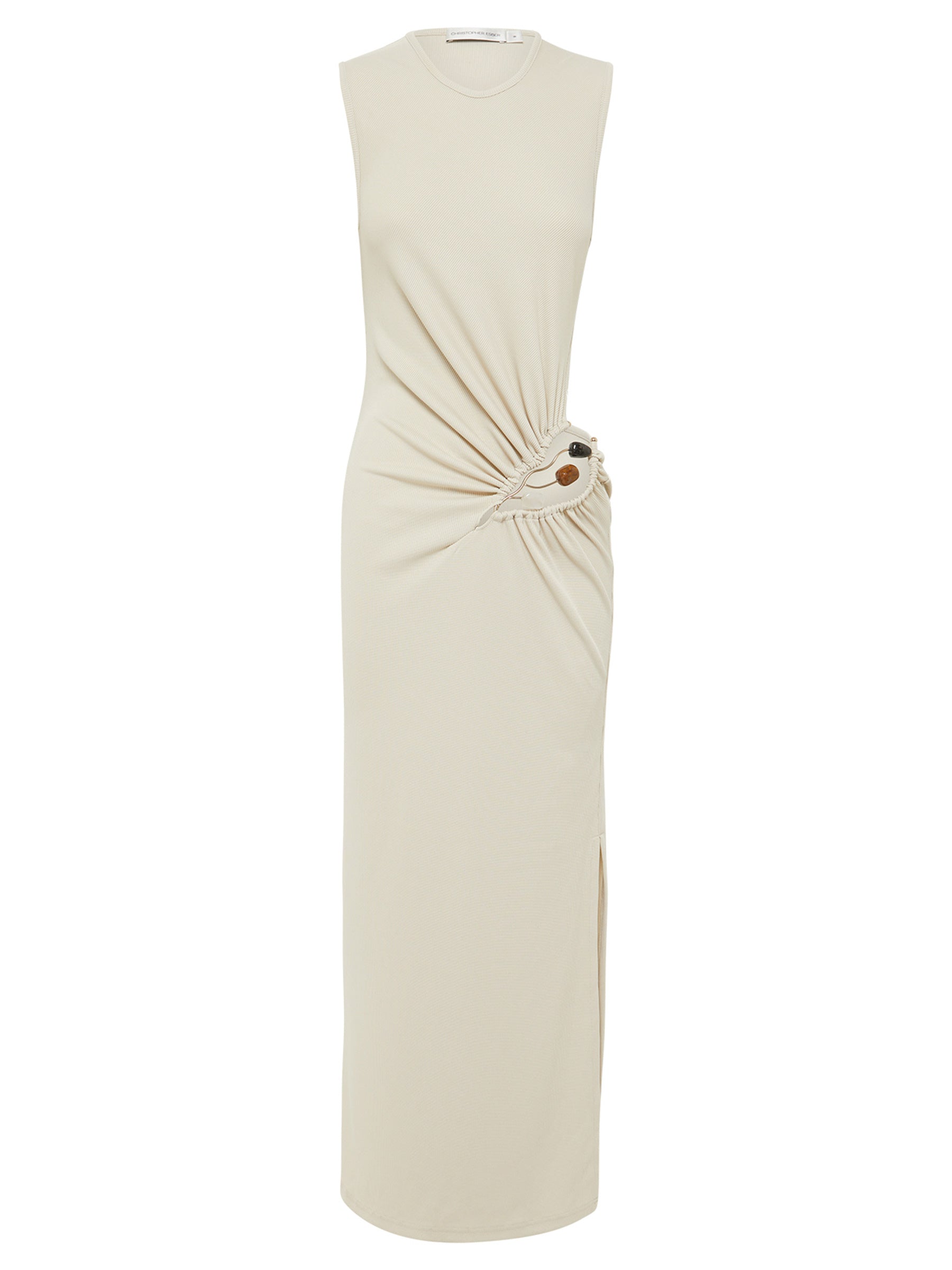 Christopher Esber | Folia Float Buckle Tank Dress in Cream | The UNDONE