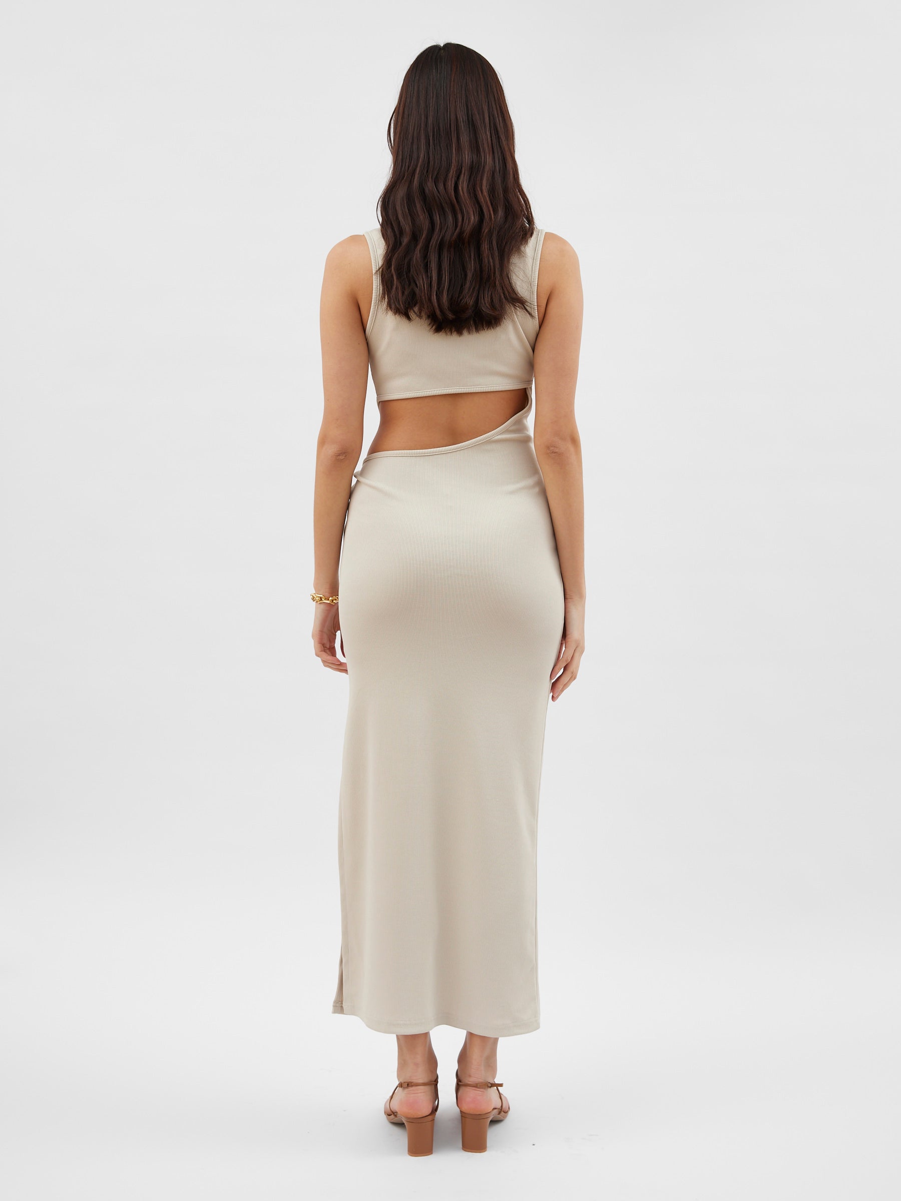 Christopher Esber | Folia Float Buckle Tank Dress in Cream | The UNDONE