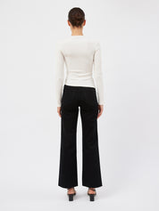 Christopher Esber | Open Twist Long Sleeve Top in Snow White | The UNDONE