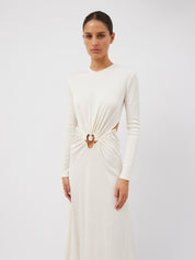 Christopher Esber | Quartz Ruched Dowsing Dress in Snow White | The UNDONE