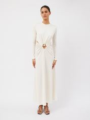 Christopher Esber | Quartz Ruched Dowsing Dress in Snow White | The UNDONE