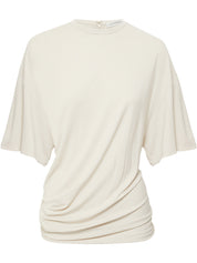 Christopher Esber | Side Cowl Waist Tee in Putty | The UNDONE