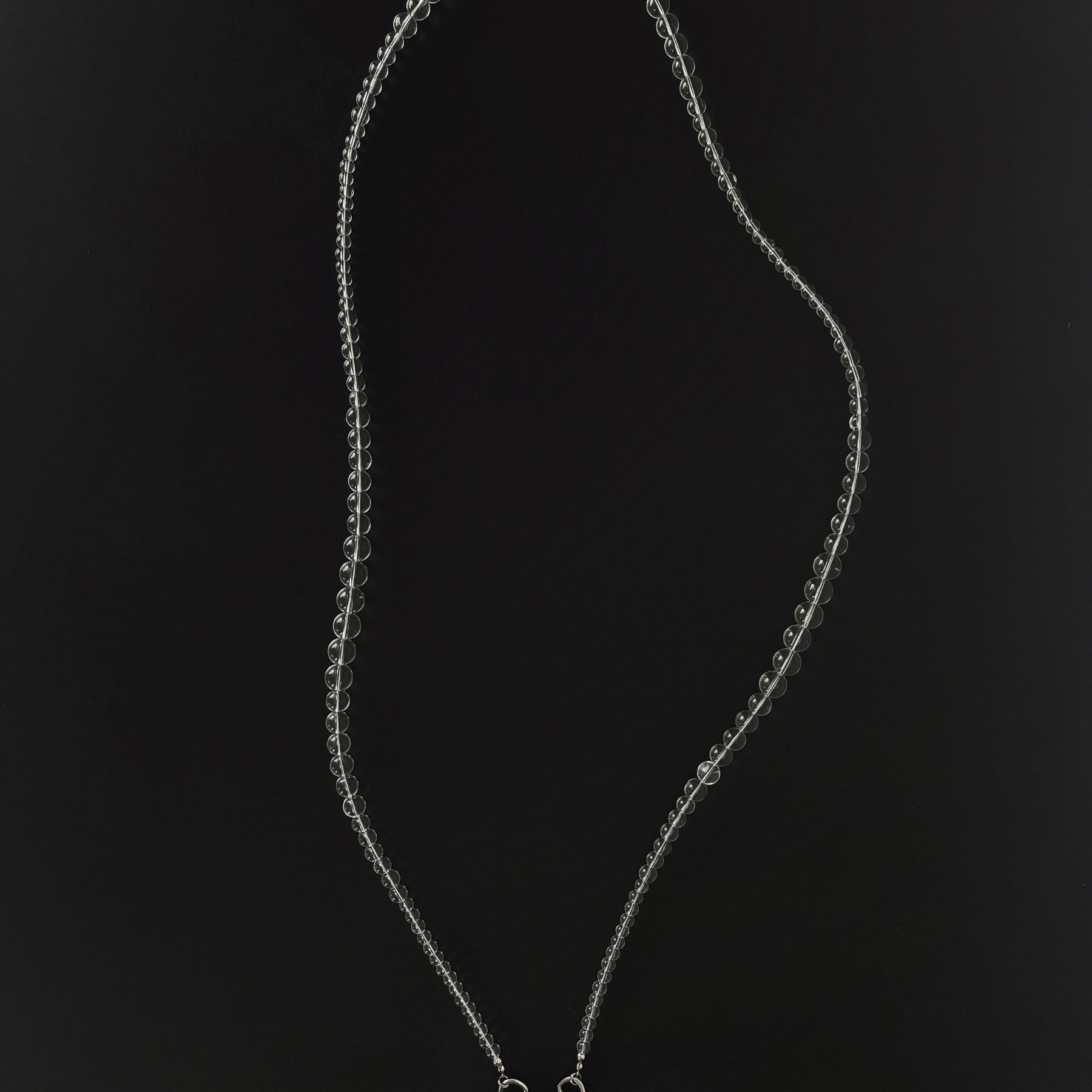 Etti Clear Glass Beaded Phone Strap - Functional Jewellery | The UNDONE