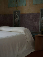 CULTIVER | Heavyweight Linen Bedcover in Ivory | The UNDONE