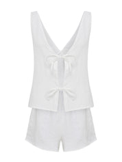 Deiji Studios | Two Tie Set in White | The UNDONE