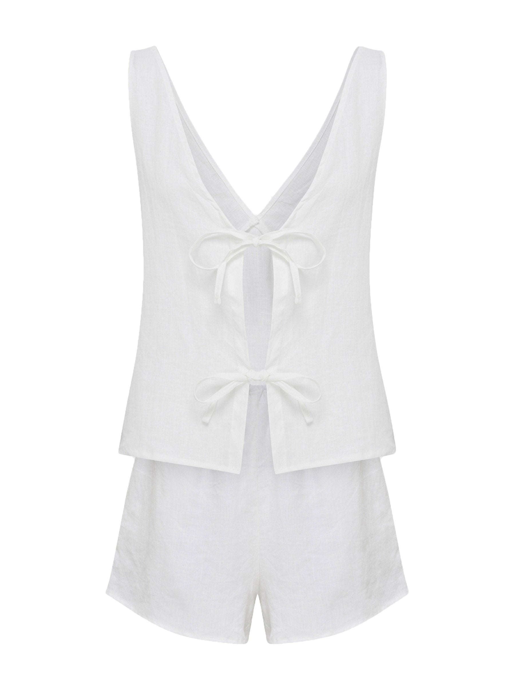Deiji Studios | Two Tie Set in White | The UNDONE