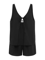 Deiji Studios | U Shape Cotton Set in Black | The UNDONE
