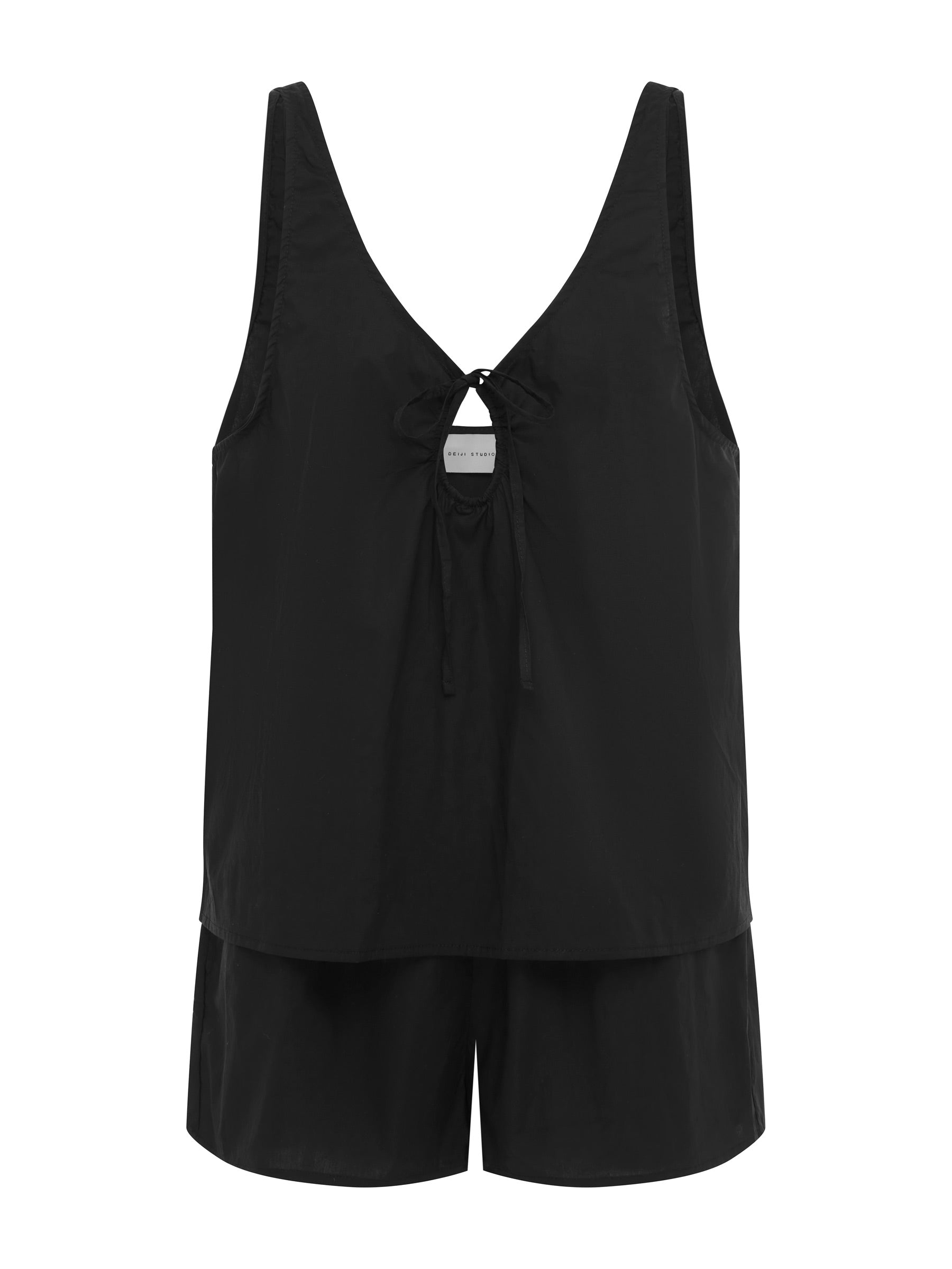 Deiji Studios | U Shape Cotton Set in Black | The UNDONE
