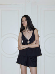 Deiji Studios | U Shape Cotton Set in Black | The UNDONE