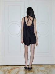 Deiji Studios | U Shape Cotton Set in Black | The UNDONE