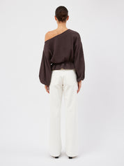 Dominique Healy | Anna Frill Blouse in Espresso | The UNDONE