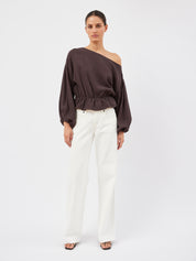 Dominique Healy | Anna Frill Blouse in Espresso | The UNDONE