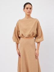 Dominique Healy | Louie Crop in Camel | The UNDONE